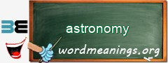 WordMeaning blackboard for astronomy